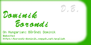 dominik borondi business card