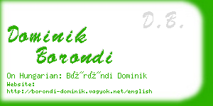 dominik borondi business card